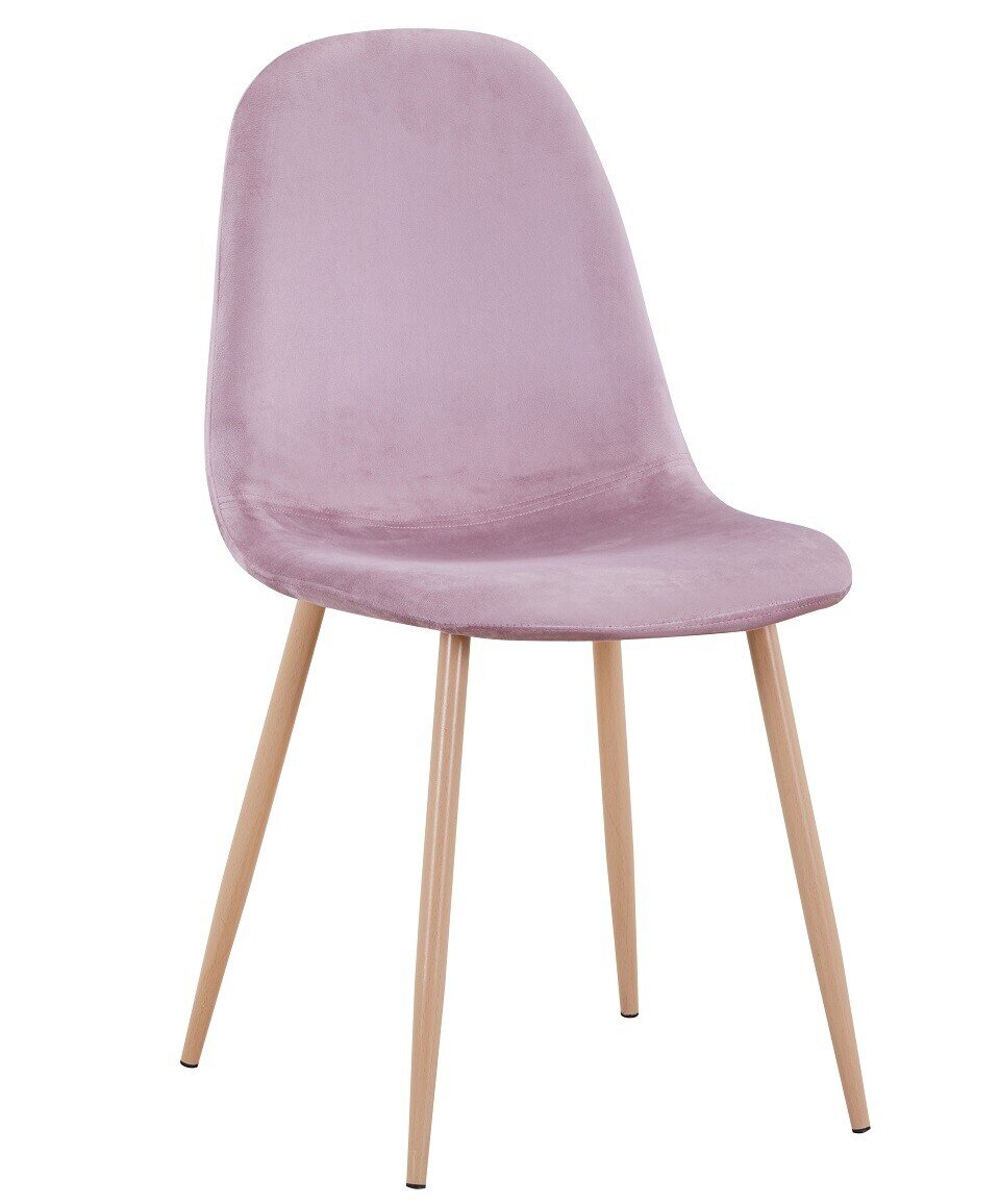 Silla EPOQUE NEW, patas met�licas, terciopelo rosa 25