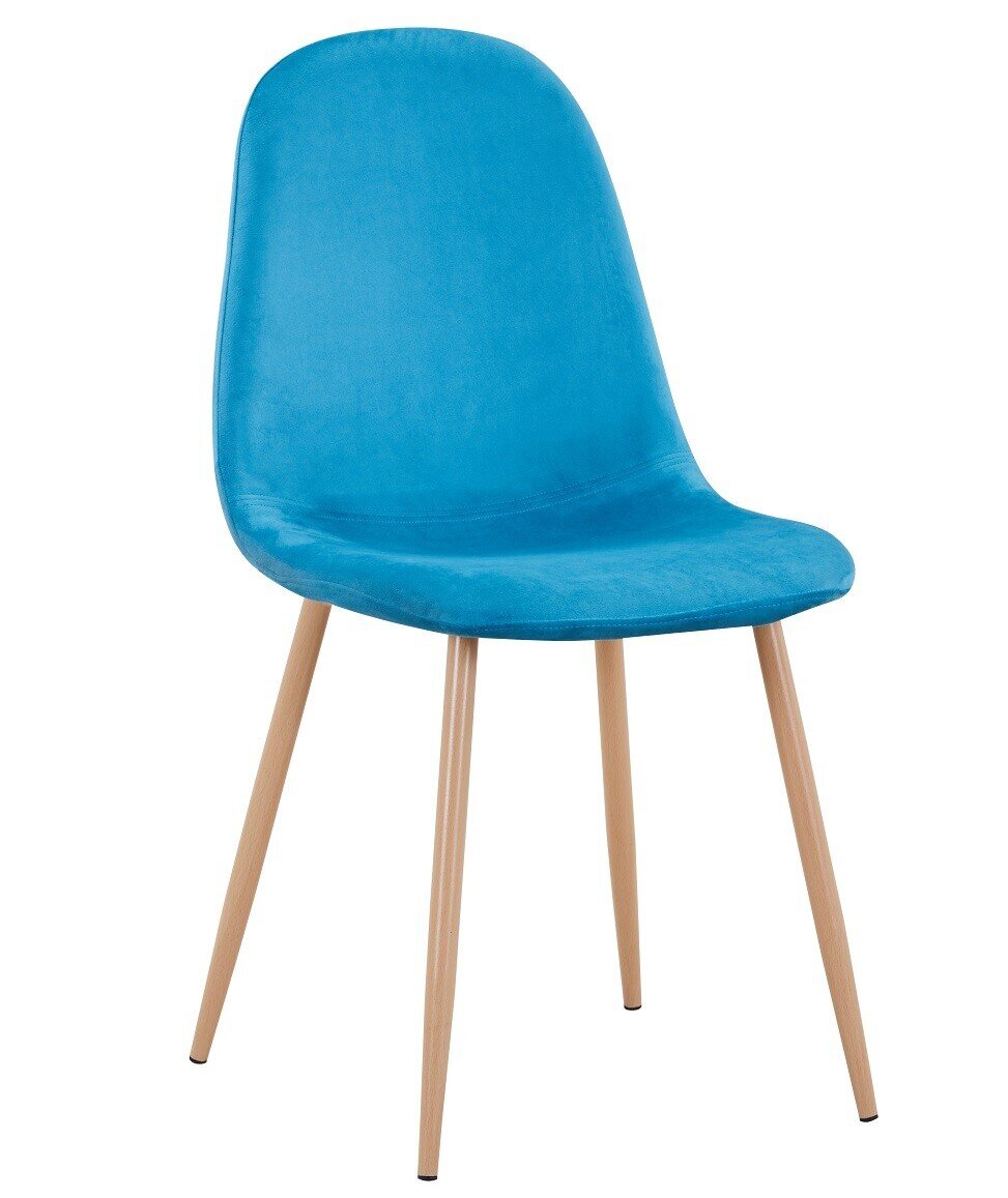 Silla EPOQUE NEW, patas met�licas, terciopelo turquesa 59