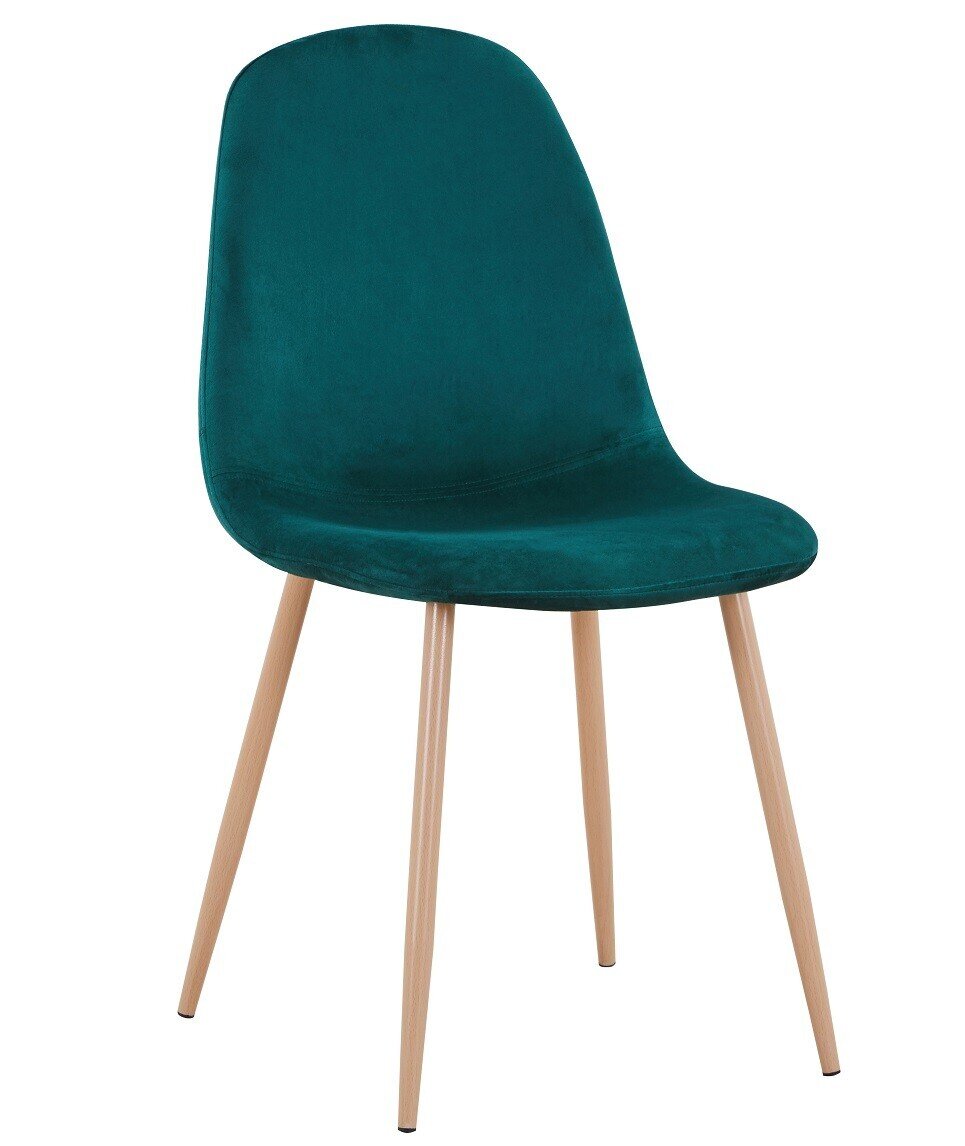 Silla EPOQUE NEW, patas met�licas, terciopelo verde 56