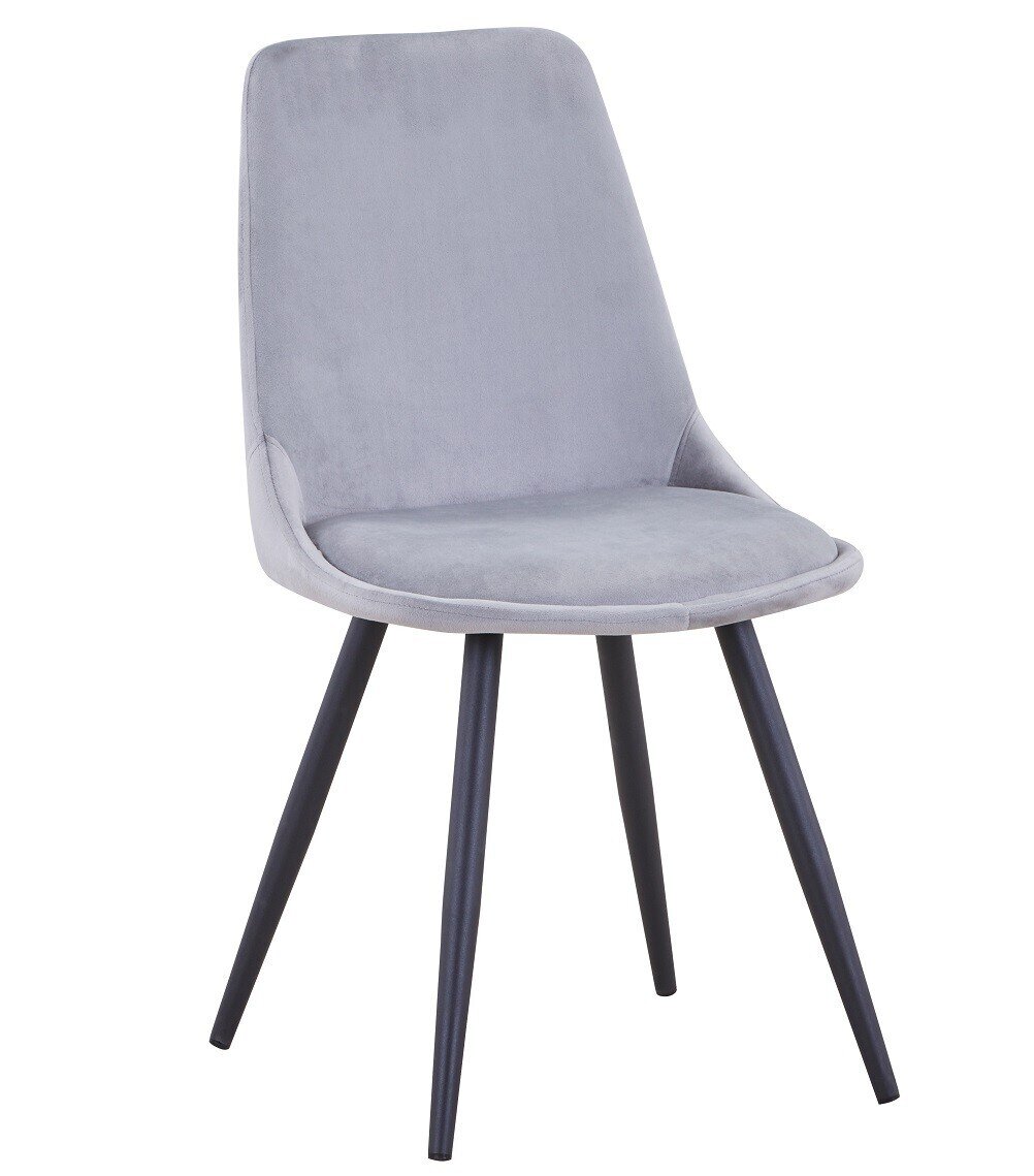 Silla OLD BLACK NEW, patas met�licas, terciopelo gris 19