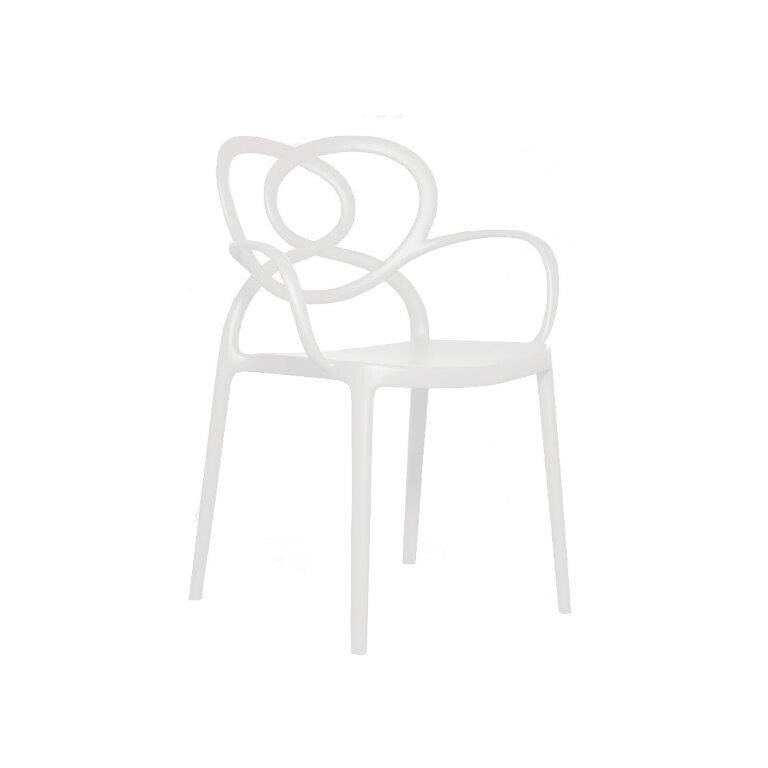 Sill�n LOVE, apilable,  polipropileno blanco