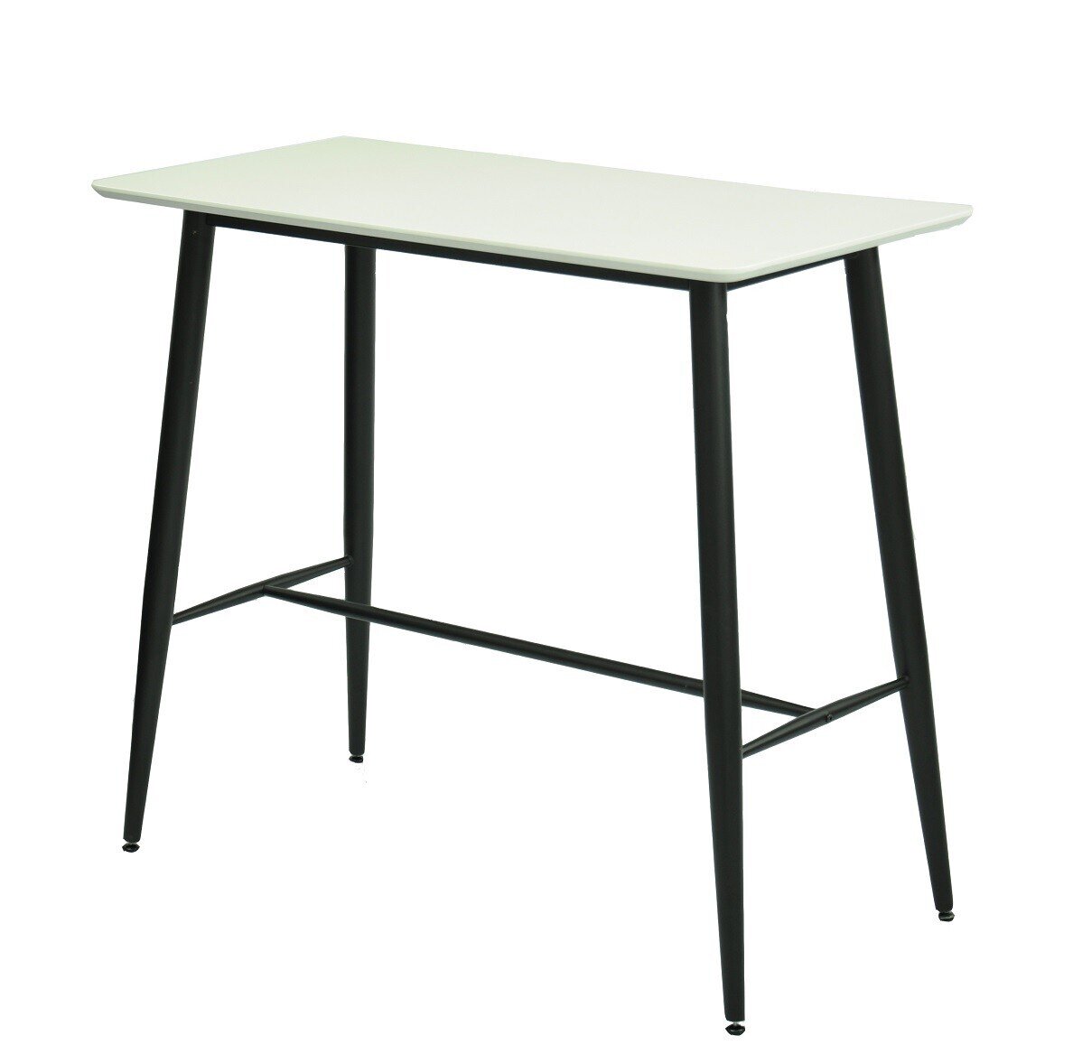 Mesa NITRA, alta, metal, tapa blanca, 120 x 60 cms