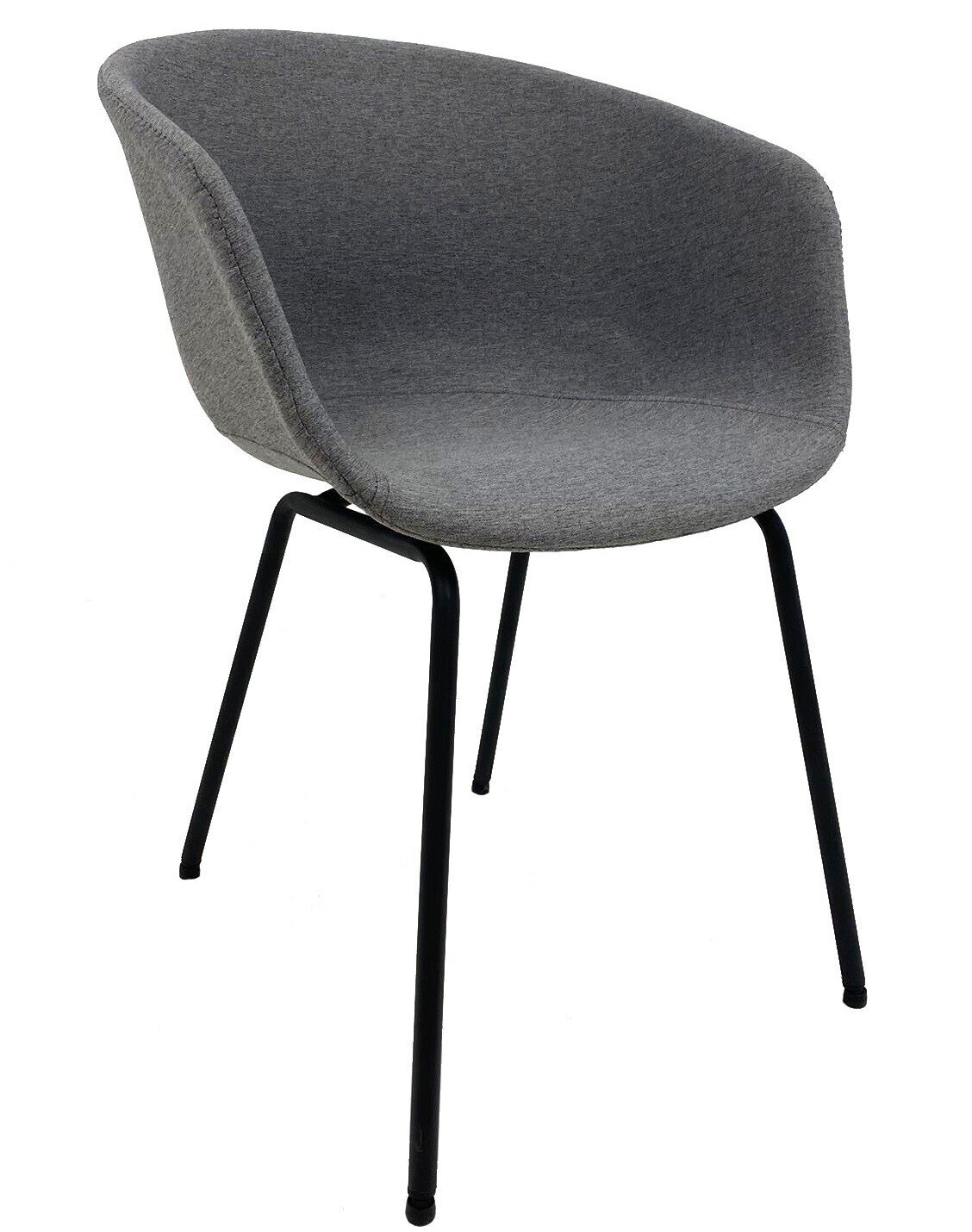 Sill�n KIEL, metal, tapizado tejido gris claro