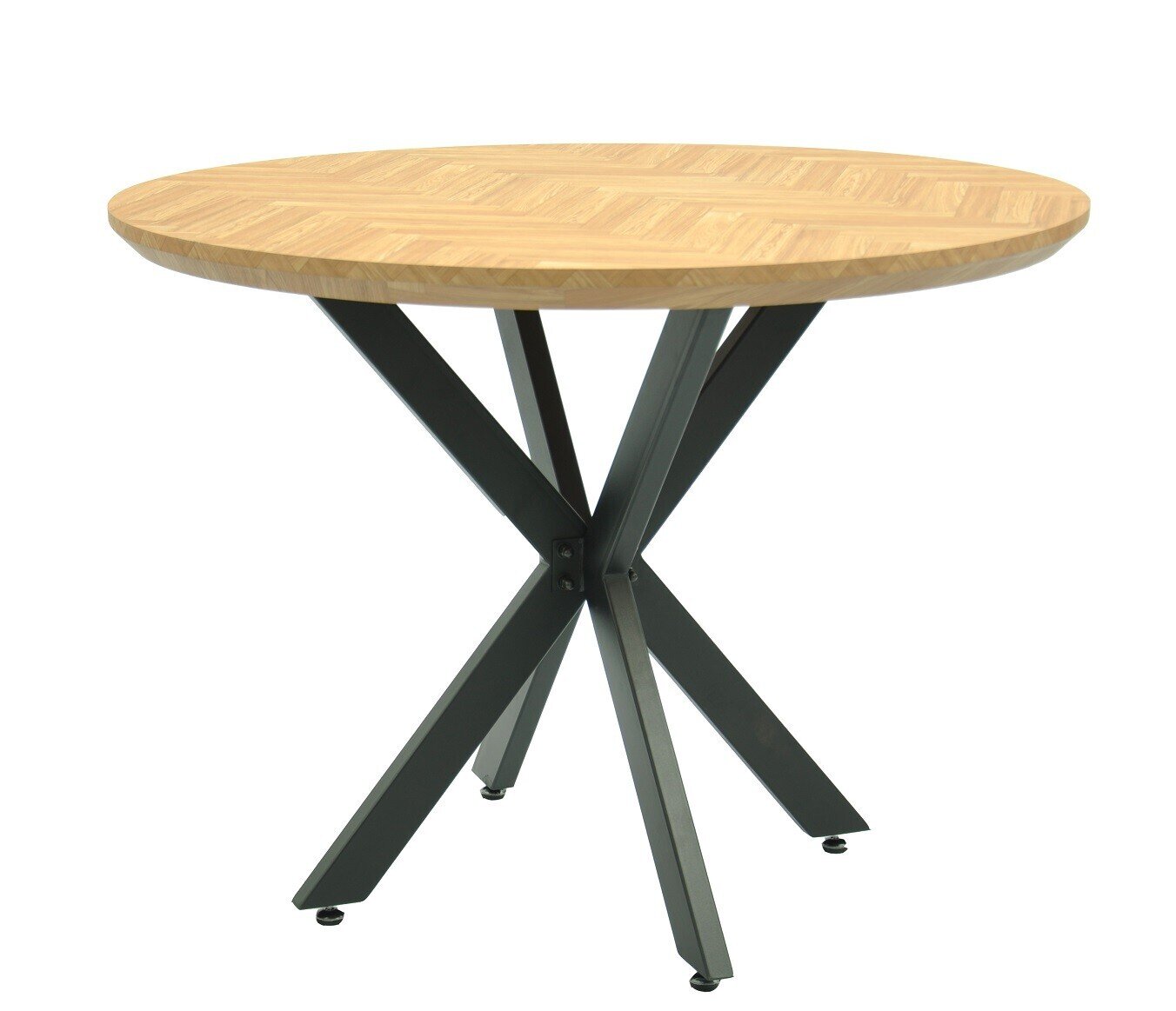 Mesa SORRENTO 100, metal, negro, tapa decor,100 cms di�metro