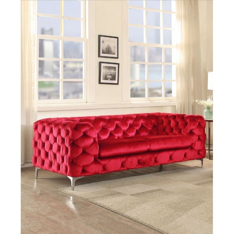 Sof� CHESTER ROYAL, 2 plazas, terciopelo rojo vino