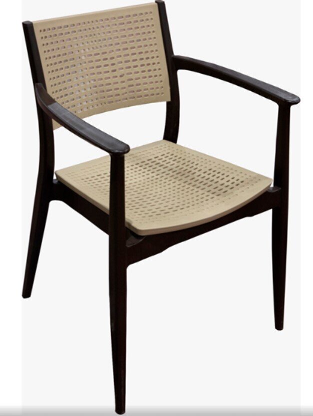 Sill�n MILTON, apilable, polipropileno MARR�N y beige Sill�n MILTON, apilable, polipropileno MARR�N y beige