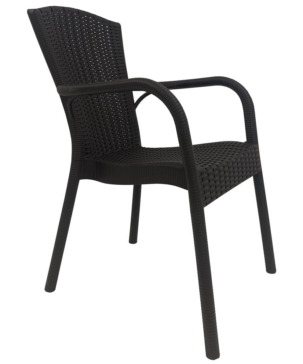 Sill�n NESTOR, apilable, polipropileno MARR�N chocolate