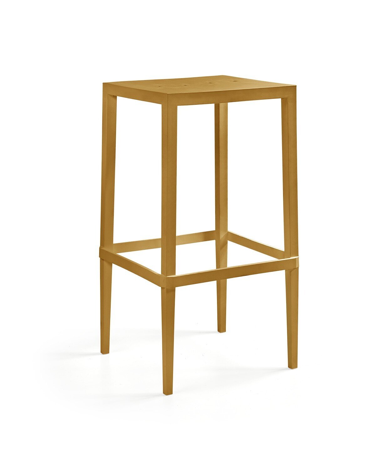 Mesa CHOPIN-103, apilable, polipropileno mostaza, 50 x 50 x 103 cms