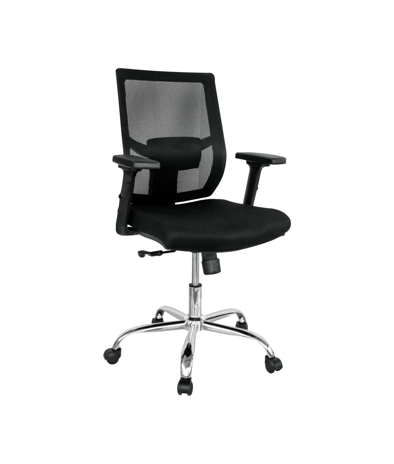 Sill�n de oficina HONOLULU, - Sin cabecero -, ergon�mico, syncro, malla negra, asiento tejido negro
