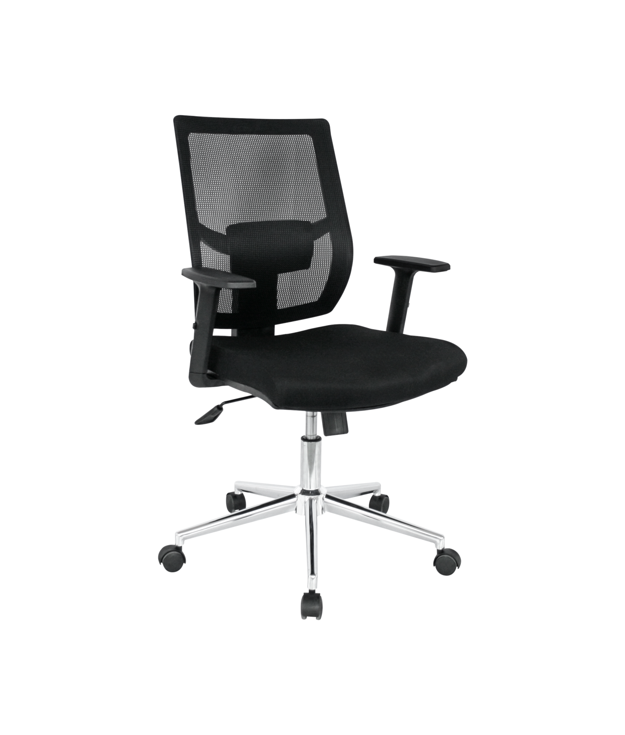 Sill�n de oficina HAWAI, - Sin cabecero -, ergon�mico, basculante, malla negra, asiento tejido negro