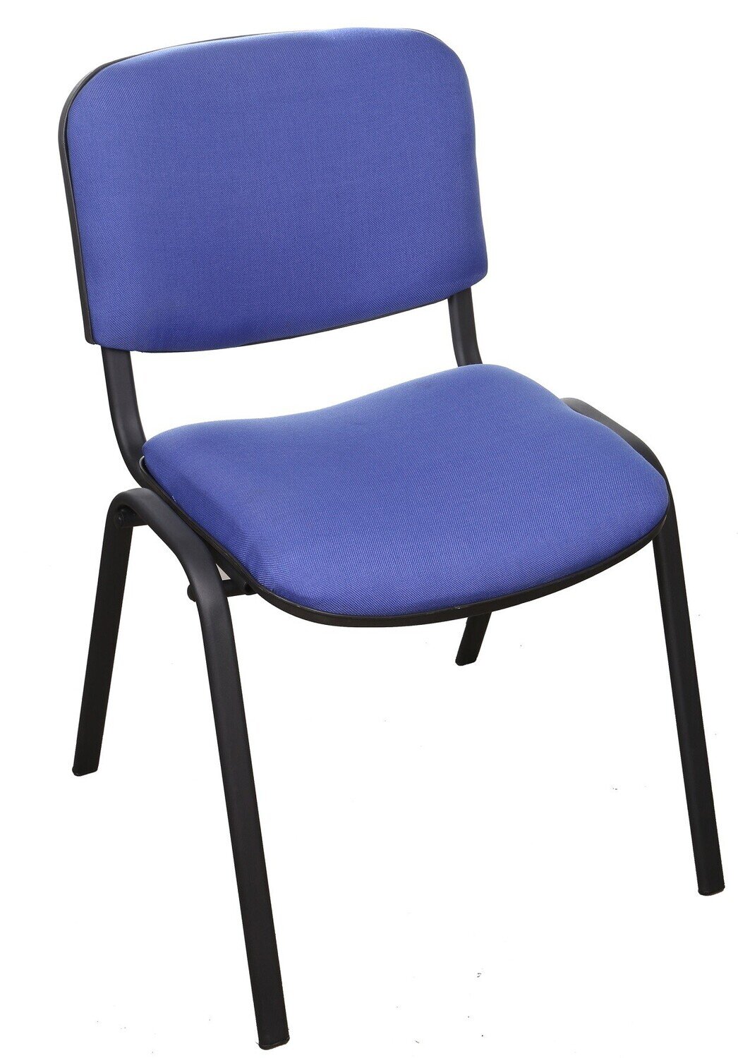 Silla NIZA PR52, chasis epoxi negro, tejido 3, color azul