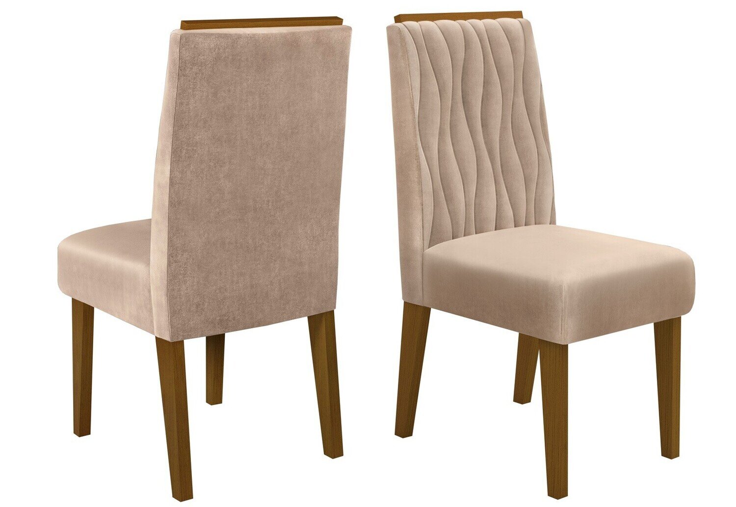 Silla DIVA, madera, tapizado veludo kraft