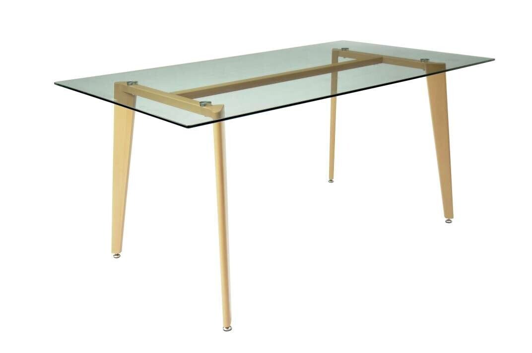 Mesa POMPEYA, metal, cristal templado, 160 x 90 cms