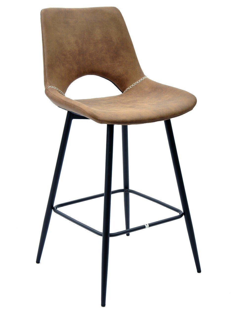 Taburete ANTIBES NEW, metal, similpiel MARR�N oscuro Taburete ANTIBES NEW, metal, similpiel MARR�N oscuro