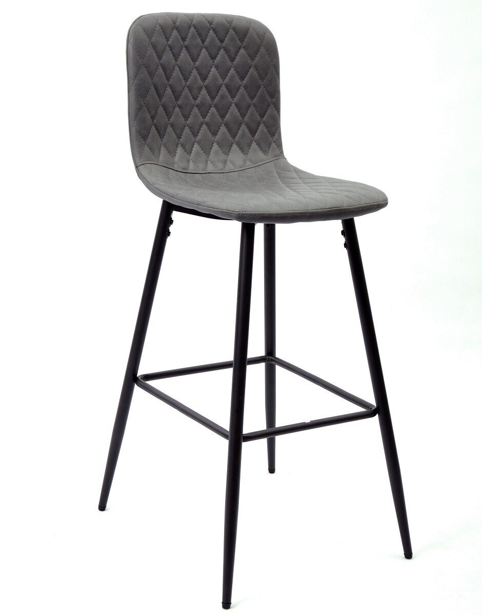 Taburete PITT, metal, tapizado tejido t�cnico 11 gris