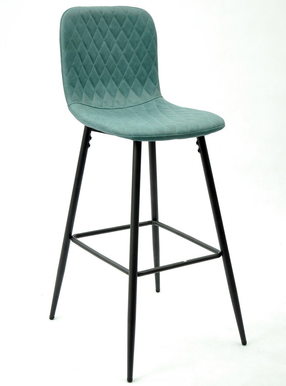 Taburete PITT, metal, tapizado tejido t�cnico 16 turquesa