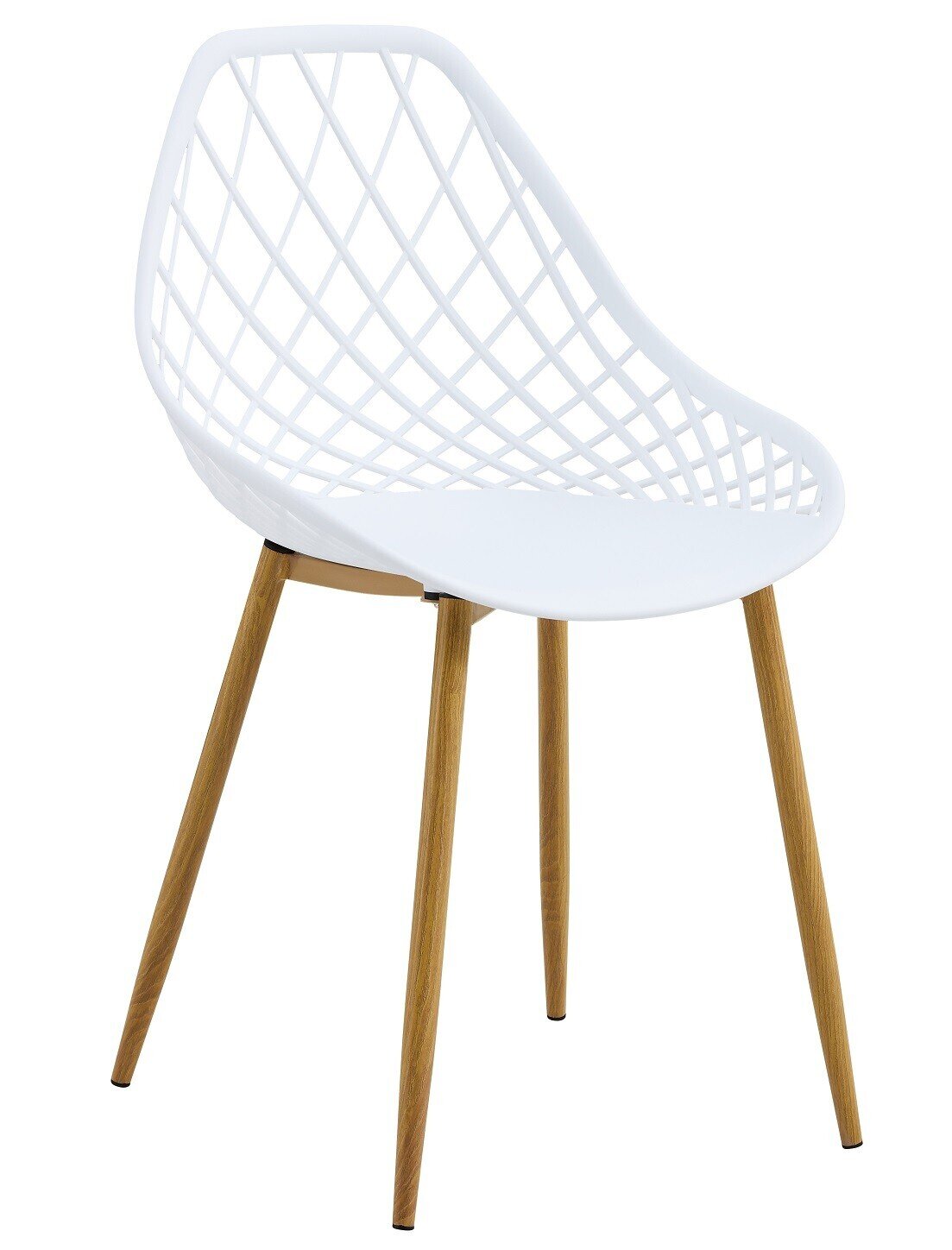 Silla STRAUSS, metal, polipropileno blanco Silla STRAUSS, metal, polipropileno blanco