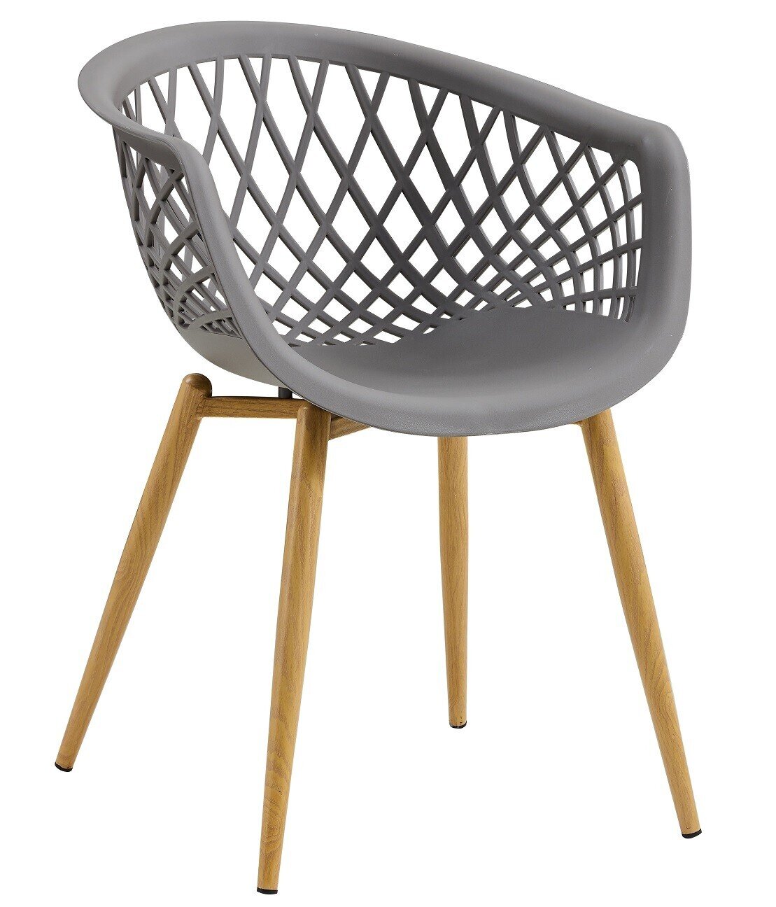 Sill�n STRAUSS, metal, polipropileno gris oscuro