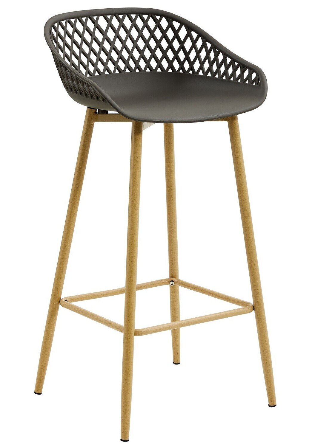 Taburete STRAUSS, metal, polipropileno gris oscuro Taburete STRAUSS, metal, polipropileno gris oscuro