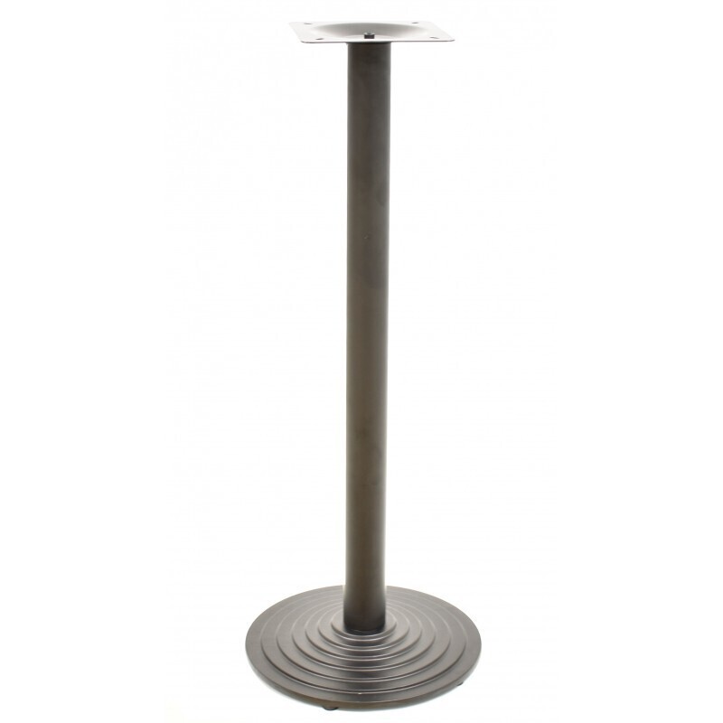 Mesa alta EBRO, negra, base de 110 cms y tapa de 70 cms. Color a elegir, Tableros de 70 cms: TOPALIT - HAYA 19