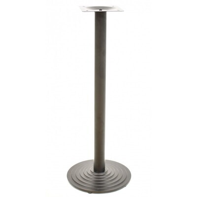 Mesa alta EBRO, negra, base de 110 cms y tapa de 60x60 cms. Color a elegir, Tableros de 60x60 cms: WERZALIT SM - NEGRO 55