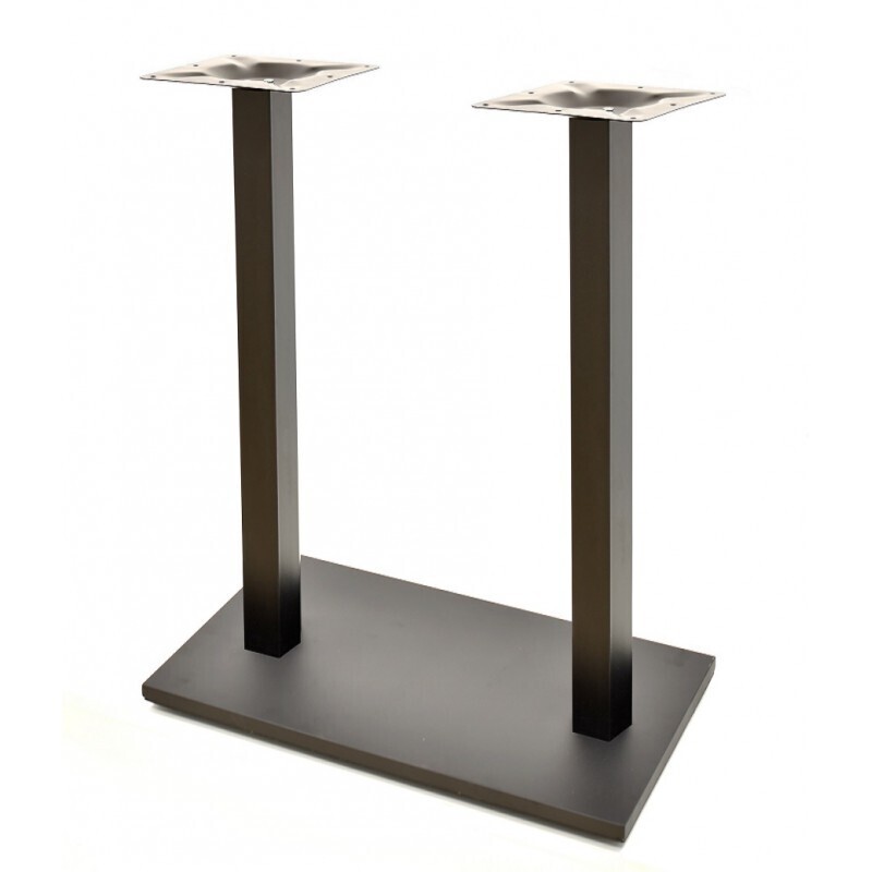 Mesa BEVERLY, alta, negra, base rectangular y tapa de 120 x 80 cms. Color a elegir, Tableros 120x80 cms: WERZALIT SM - NEGRO 55