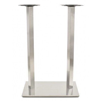 Mesa IPANEMA, alta, acero inoxidable, tapa 120 x 80 cms. Color a elegir, Tableros 120x80 cms: WERZALIT SM - NEGRO 55