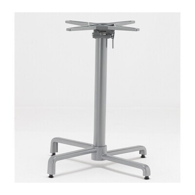 Mesa BAHIA, abatible, plata, base de 72 cms y tapa 60 cms. Color a elegir, Tableros de 60 cms: TABLERO DE MESA TOPALIT - ZEBRANO LIGHT