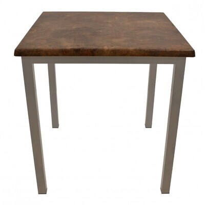 Mesa LIRIO, metal, base de 65 x 65 cms y tapa 70 x 70 cms. Color a elegir, Tableros de 70x70 cms: WERZALIT SM - M�RMOL DE GENES 121