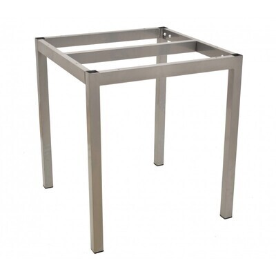 Mesa LIRIO, metal, base de 75 x 75 cms y tapa 80 x 80 cms. Color a elegir, Tableros de 80x80 cms: WERZALIT ALEMANIA - ANTIQUE WHITE 202