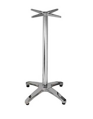 Mesa ROMA, alta, aluminio, 4 radios, base de 112 cms y tapa 60 cms. Color a elegir, Tableros de 60 cms: WERZALIT SM - CITY-029