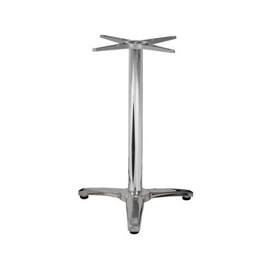 Mesa ROMA, aluminio, 3 radios, base de 70 cms y tapa 70 cms. Color a elegir, Tableros de 70 cms: WERZALIT ALEMANIA - PIAZZA 102