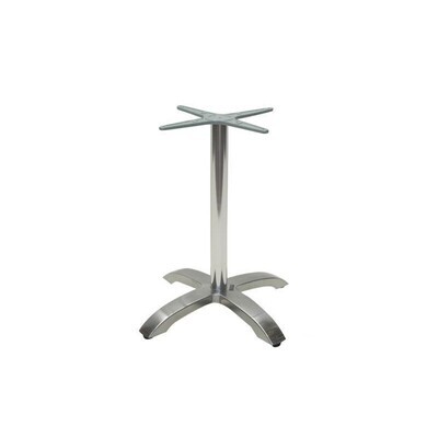 Mesa MILAN, aluminio, 4 radios, base de 72 cms y tapa 60 x 60 cms. Color a elegir, Tableros de 60x60 cms: WERZALIT ALEMANIA - PIAZZA 102