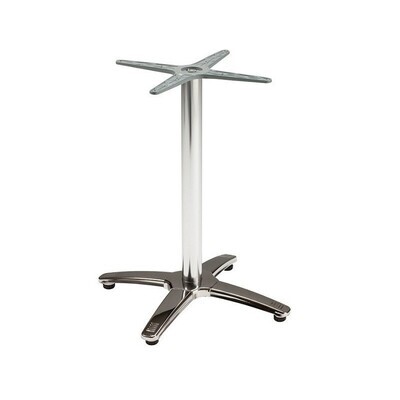 Mesa ROMA, alta, aluminio, 4 radios, base de 112 cms y  tapa 60x60 cms. Color a elegir, Tableros de 60x60 cms: WERZALIT SM - M�RMOL DE GENES 121