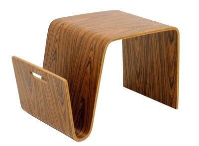Mesa NEREA, baja, madera curvada, palo rosa