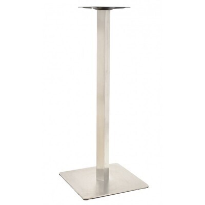 Mesa COPACABANA, alta, acero inoxidable, base de 110 cms y tapa 70 cms. Color a elegir, Tableros de 70 cms: WERZALIT ALEMANIA - PIAZZA 102
