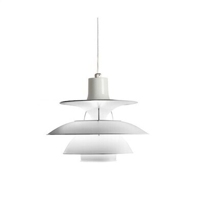 L�mpara KEPLER, aluminio, blanca, 35 cms de di�metro
