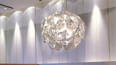 L�mpara BOREAL, colgante, acrilica transparente