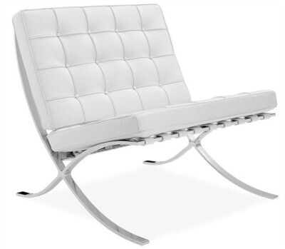 Silla BARNA, dise�o, piel top blanca