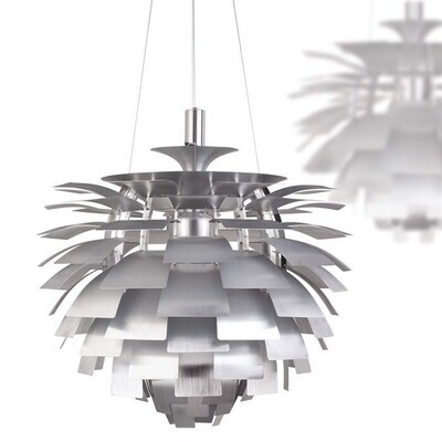 L�mpara ARTIC, aluminio, plata, 60 cms. de di�metro
