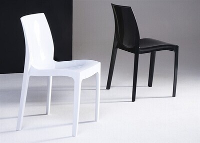 Silla ANTARTIDA, polipropileno, blanco alto brillo