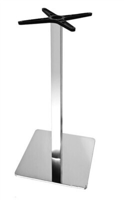 Base de mesa RHIN, alta, acero inoxidable, base de 45 x 45 cms, altura 110 cms, pulido brillo