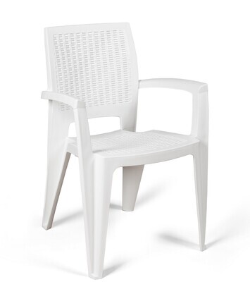 Sill�n CAROL, apilable, polipropileno blanco