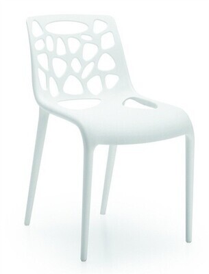 Silla EDEN, polipropileno blanco*