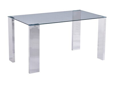 Mesa BETSY, cristal, 160x90 cms