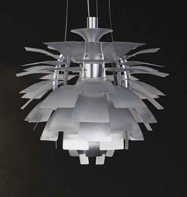 L�mpara ARTIC, aluminio, plata, 48 cms. de di�metro