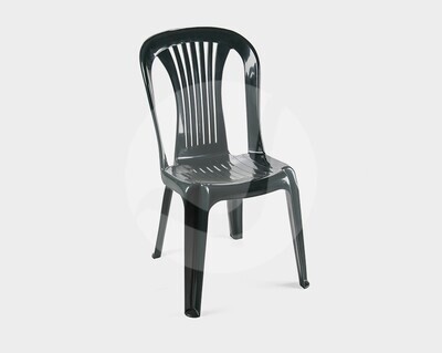 Silla LAGO, monoblock, apilable, verde