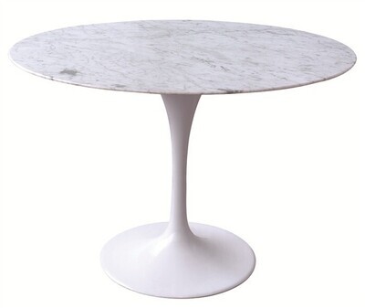 Mesa TUL, aluminio, M�RMOL blanco de 120 cms