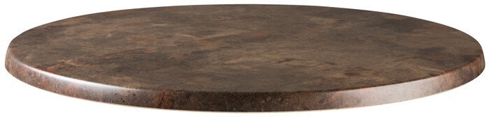 Tablero de mesa Werzalit-Sm, MARR�N �XIDO 223, 70 cms de di�metro*.