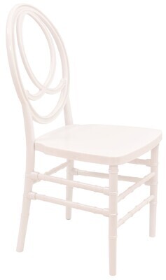 Silla FENIX, policarbonato blanco, cojin